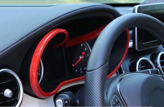 メルセデスベンツ CクラスクーペW205 2015 2016 AMG ダッシュボード モニターフレームトリム ABS プラスチック DIY ステッカー 選べる2カラー レッド・ブルー AL-DD-6452 AL Interior parts for cars