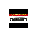 車用外装パーツ 適用: インフィニティ Q50 Q50S カーボンファイバー リア バンパー ディフューザー リップ スポイラー Sスタイル テール 15-17 タイプ001 AL-EE-0944 AL Exterior parts for cars