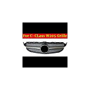 W205 フロント グリル スポーツ ABS シルバー 適用: メルセデスベンツ Cクラス C200 C250 C300 C350 グリル 2015-2018 タイプ001 AL-EE-1054 AL Exterior parts for cars