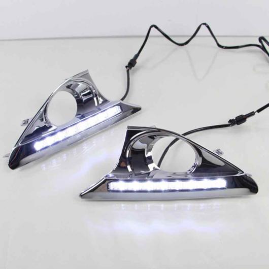 適用: トヨタ カムリ 2011-2014 2個 12V ハイ パワー 6W 8 LED DRL デイタイム ランニング ライト フォグ ワーニング ランプ イエロー ホワイト AL-EE-3812 AL Car parts