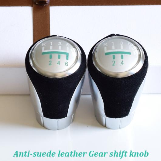 トップ レザー 5速/6速 ギア シフト ノブ ハンドル ノブ 適用: BMW 1 3シリーズ E60 E81 E82 E87 E88 E..