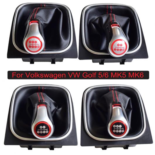 適用: VW フォルクスワーゲン ゴルフ 5/6 MK5/MK6 シロッコ 2009 5/6速 ギア シフト ノブ レバー ゲートル ブーツ カバー 5速・マットシルバー〜6速・ハンド AL-EE-4107 AL Car parts(2)