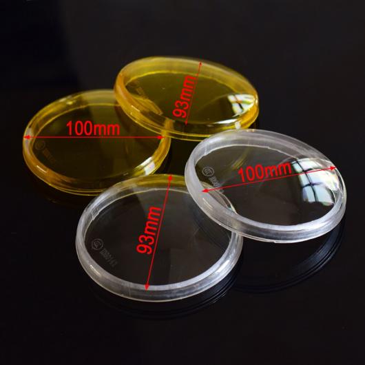 2個 オーバル 100×93mm フォグライト ランプ 強化ガラス 防曇 ガラス 適用: トヨタ ヴィオス ヤリス RAV4 マトリックス ヴェンザ ランド PC ホワイト・PC イエロー AL-EE-4240 AL Car parts