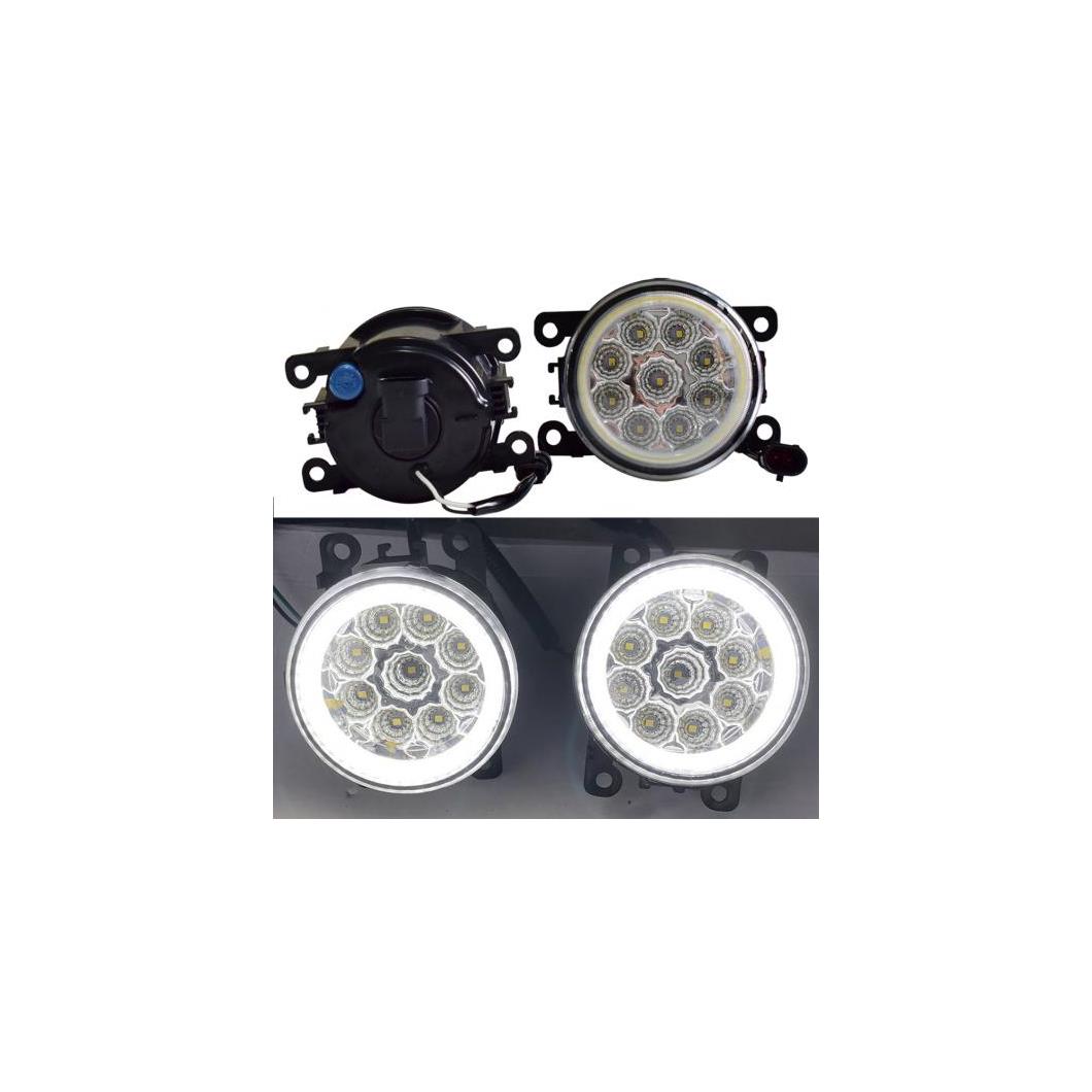 高輝度 フォグライト フロント バンパー 12V LED ランプ 適用: スバル XV クロストレック 2013-2015 フォグランプ ライト ヘッドライト LED 9 ライト ホワイト・LED 9 ライト イエロー AL-EE-3869 AL Car parts