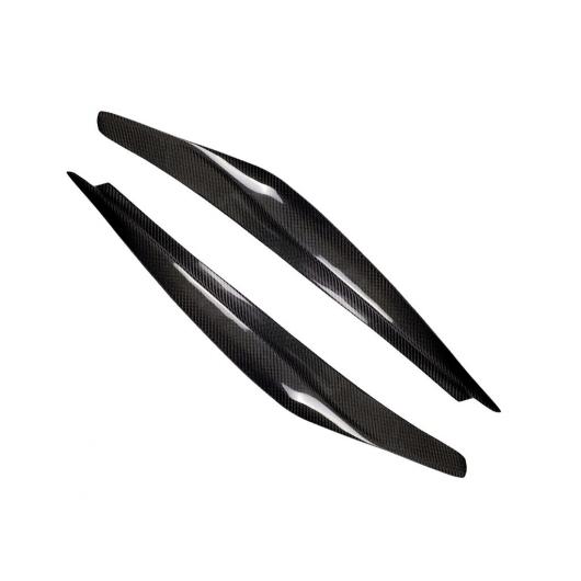 2ピース リアル カーボンファイバー ヘッドライト アイブロー アイリッド 適用: フォード フォード フ..