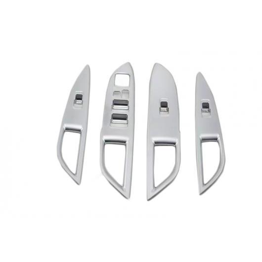 適用: 三菱 アウトランダー 2016 4ドア ウインドウ スイッチ カバー リフター ボタン トリム アームレスト 装飾 リング ABS クローム タイプ002 AL-FF-1055 AL Interior parts for cars