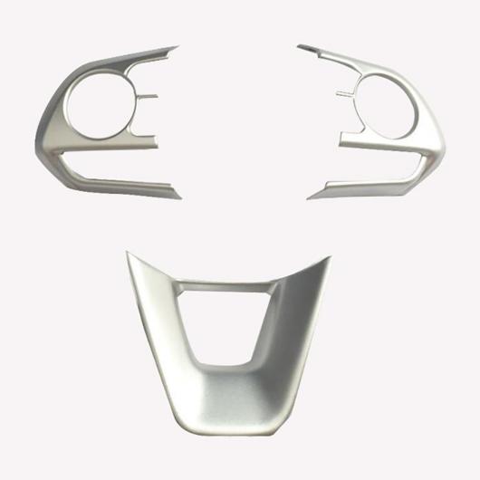 ステアリング ホイール カバー ステッカー ABS クローム トリム アクセサリー 適用: トヨタ セダン カローラ E210 プレステージ アルティス 2019 2020 3ピース マット シルバー AL-FF-3499 AL Exterior parts for cars