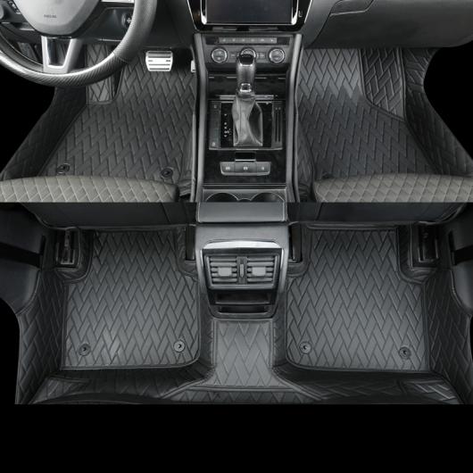 レザー インテリア フロア AMT フット マット 適用: シュコダ スペルブ 2016 2017 2018 2019 2020 コモン ブラック・コモン ブラウン AL-FF-4544 AL Interior parts for cars