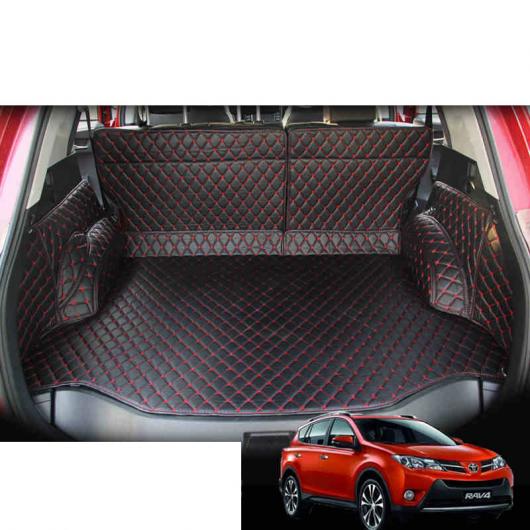 レザー トランク マット カーゴ ライナー 適用: トヨタ RAV4 2013 2014 2015 インテリア ブラック ブラック ワイヤー〜ワイン レッド AL-FF-5183 AL Car parts