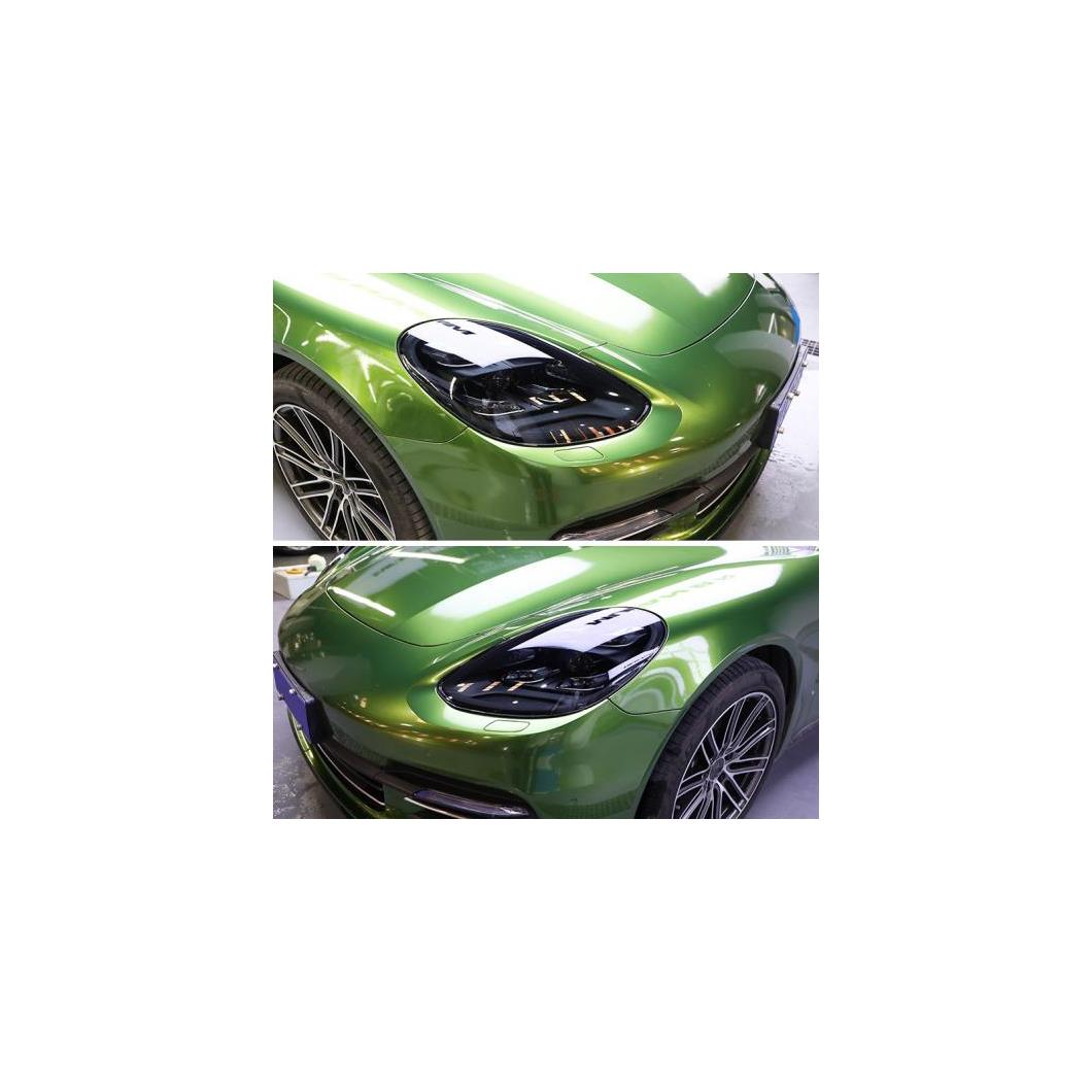 TPU ブラック ヘッドライト ステッカー 傷つき防止 フィルム 適用: ポルシェ マカン 2014 2015 2016 2017 2018 2019 2020 2014-2018・2019-2020 AL-FF-5250 AL Car parts