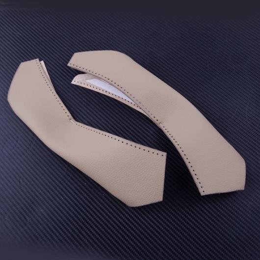 ベージュ 右＆左 手縫い 編み上げ インナー ドア ハンドル カバー 適用: BMW 3シリーズ E90 E91 E93 2005-2007 2008 2009 2010 2011 2012 AL-FF-6338 AL Interior parts for cars