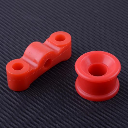 2ピース レッド ポリウレタン マニュアル トランスミッション シフター リンケージ ブッシング キット ..