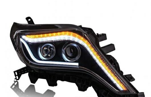 ヘッドライト 適用: トヨタ プラド 2014-16 LED ヘッドランプ デイタイムランニングライト DRL バイキセノン HID 4300K〜8000K 35W・55W AL-HH-0198 AL Car parts