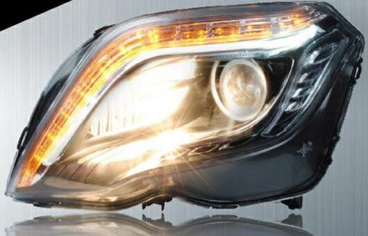 適用: メルセデスベンツ/MERCEDES BENZ GLK ヘッドライト 2013-2015 LED ヘッドランプ DRL プロジェクター H7 HID バイキセノン レンズ 4300K〜8000K 35W・55W AL-HH-0207 AL Car parts