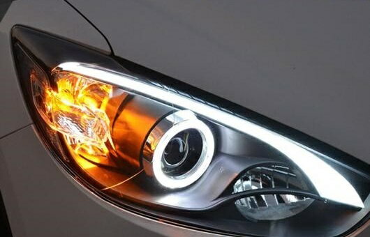 ヘッドライト 適用: マツダ CX-5 2013-2015 LED ヘッドランプ デイタイムランニングライト DRL バイキセノン HID AL-HH-0970 AL Car parts
