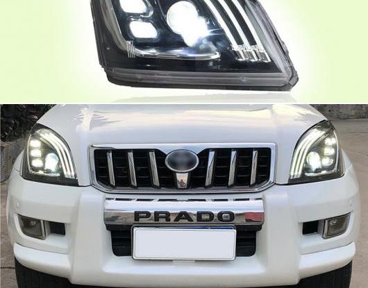 LED ヘッドライト 適用: トヨタ プラド 120 FJ120 2003-2009 LED DRL ダイナミック ターンシグナル レッド デビル アイ ヘッド ランプ アセンブリ AL-HH-1839 AL Car parts