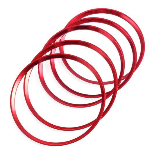 楽天オートパーツエージェンシーエア コンディション エア 吹き出し口 リング カバー トリム 装飾 適用: メルセデスベンツ/MERCEDES BENZ CLA GLA A クラス W117 C117 W176 A180 X156 アクセサリー 5 ピース レッド AL-II-0019 AL Exterior parts for cars