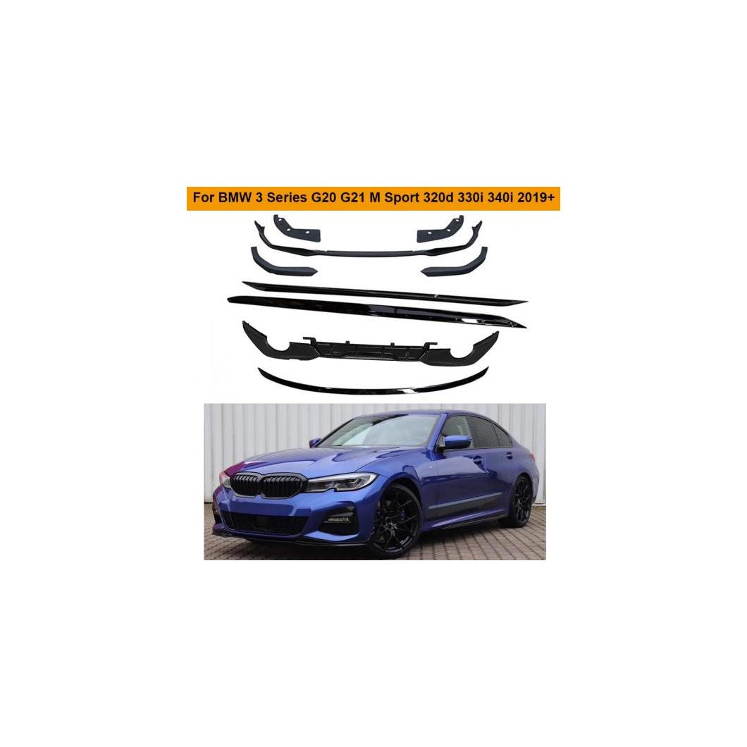 G20 G21 ボディ キット リア バンパー ディフューザー フロント リップ サイド スカート スポイラー 適用: BMW 3シリーズ G20 G21 Mスポーツ フロント リップ・サイドスカート AL-II-0175 AL Exterior parts for cars