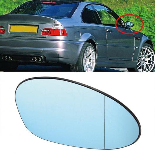 1 ペア フロント 左＆右側 ヒーテッド ブルー サイド ドア ミラー ガラス 適用: BMW E46 E90 E92 M3 ウイング ミラー カバー AL-II-1293 AL Door mirror lens