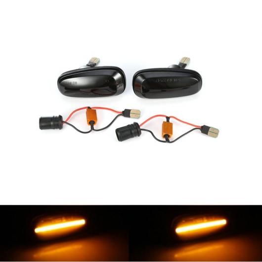 2ピース イエロー LED ウインカー ダイナミック サイド マーカー シーケンシャル ライト 適用: オペル/..