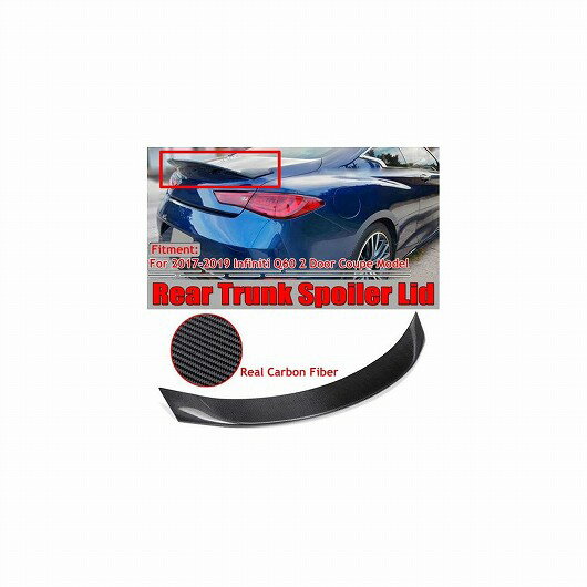 リアル カーボンファイバー リア トランク スポイラー ウイング リップ ハイ キック ダックビル 適用: インフィニティ/INFINITI Q60 クーペ 2017 2019 ウイング スポイラー AL-II-4071 AL Exterior parts for cars