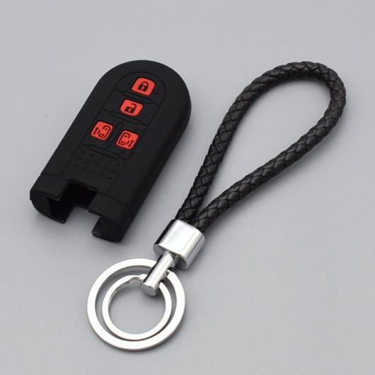 キーカバー 4ボタン キー 適用: トヨタ ラッシュ アルファード ダイハツ タント タント カスタム ムーヴ シリコン キー フォブ ケース カバー 保護 セット スキン ブラックセット AL-II-4565 AL key cover