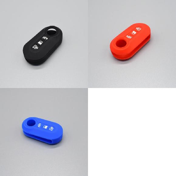 キーカバー 適用: フィアット/FIAT デュカート シトロエン/CITROEN リレー プジョー/PEUGEOT ボクサー PEU25 3ボタン フリップ リモート シリコン キー カバー ブラック〜ブルー AL-II-4472 AL key cover