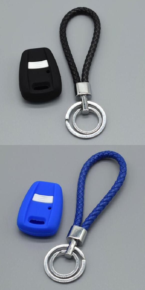 キーカバー 適用: フィアット/FIAT プント ドブロ ブラボー 1ボタン リモート キー シリコン ラバー フォブ キー カバー ケース 保護 シェル ブラックセット・ブルーセット AL-II-4474 AL key cover