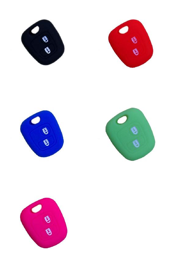 キーカバー キー 保護 シリコン カバー シェル 2ボタン 適用: プジョー/PEUGEOT 206 307 207 408 シトロエン/CITROEN C1 C2 C3 C4 C5 C8 クサラ ピカソ ブラック〜ローズレッド AL-II-4672 AL key cover
