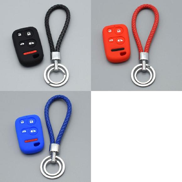 楽天オートパーツエージェンシーキーカバー シリコン キー カバー ケース 適用: ホンダ 2001 2004 オデッセイ LX EX リモート キー フォブ 5ボタン 保護 シェル アクセサリー ブラックセット〜ブルーセット AL-II-4700 AL key cover