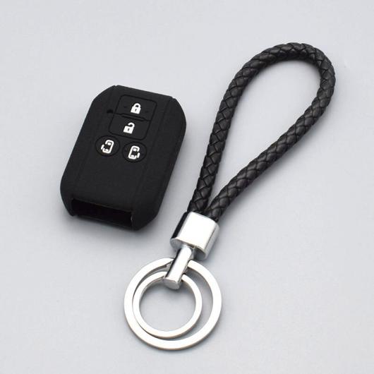 キーカバー シリコン ラバー フォブ キー カバー ケース 適用: スズキ スイフト ワゴン R MPV 自動車 ドア 4ボタン リモート 保護 ブラックセット AL-II-4878 AL key cover