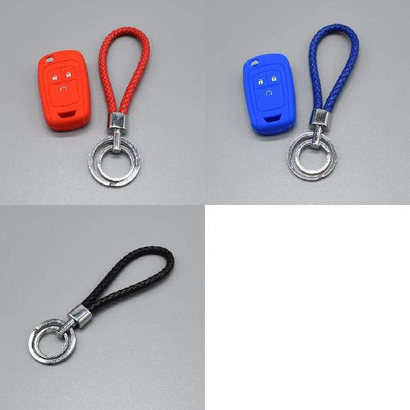 キーカバー シリコン キー カバー ケース フード 保護 セット シェル スリーブ 適用: シボレー/CHEVROLET クルーズ エピカ ロヴァ カマロ インパラ レッドセット〜キーチェーン AL-II-4719 AL key cover