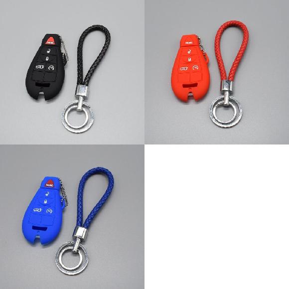 楽天オートパーツエージェンシーキーカバー シリコン ケース 適用: クライスラー/CHRYSLER ダッジ/DODGE JC UV ダート ジープ/JEEP グランド チェロキー/CHEROKEE コンパス ブラックセット〜ブルーセット AL-II-4791 AL key cover