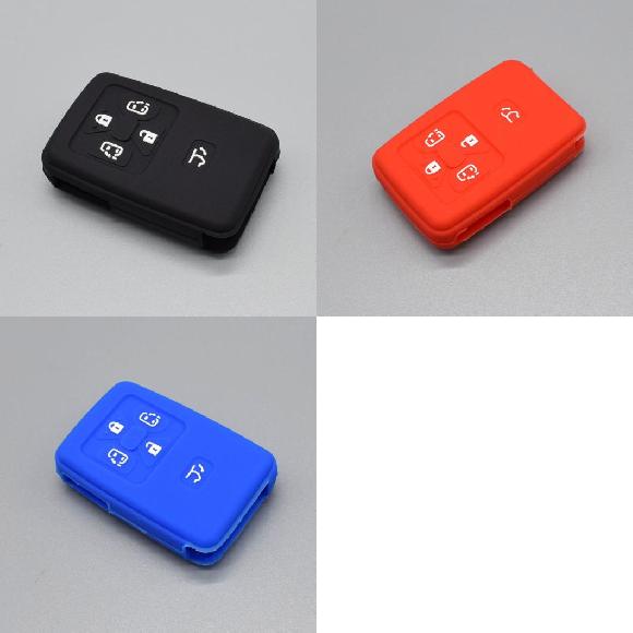 楽天オートパーツエージェンシーキーカバー シリコン ラバー キー フォブ ケース カバー ホルダー 適用: トヨタ ノア タラゴ マーク X RAV4 ヴォクシー カローラ ヤリス ヴィッツ エスティマ ブラック〜ブルー AL-II-4869 AL key cover