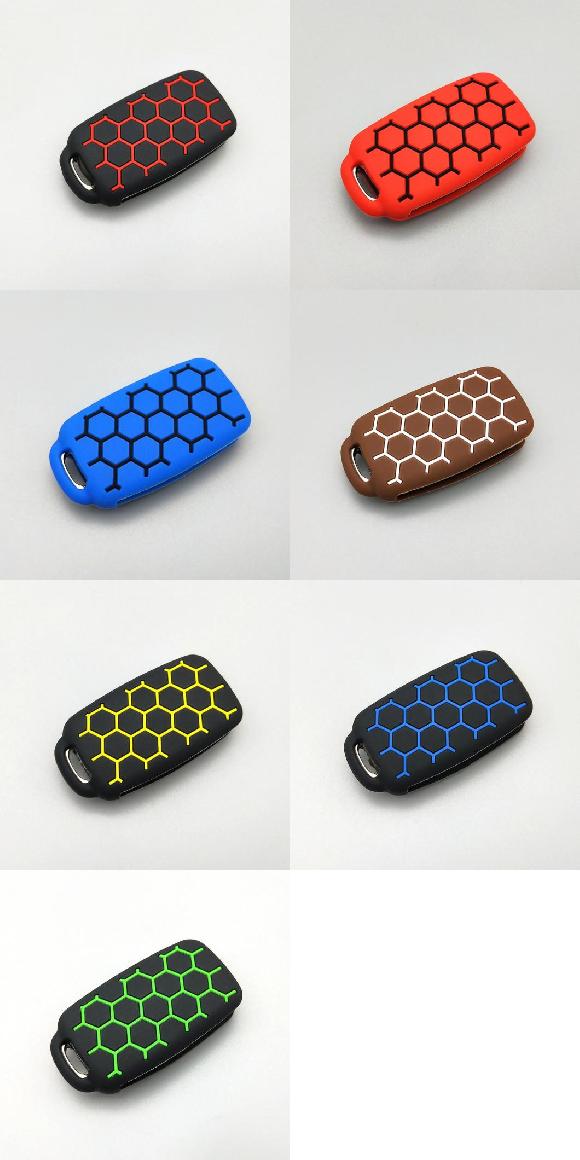 楽天オートパーツエージェンシーキーカバー デザイン スタイル 適用: フォルクスワーゲン/VOLKSWAGEN ポロ パサート ゴルフ 5 6 ビートル セアト シュコダ キー シリコン カバー ケース ブラックF〜ブラックC AL-II-4892 AL key cover