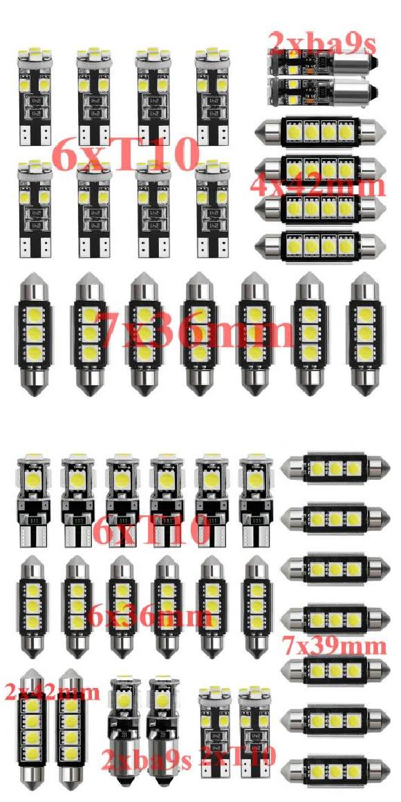 車用 内装 LED ライト キット 適用: リンカーン/LINCOLN MKC MKS MKT MKX MKZ ナビゲーター エラーフリー T10 31mm 36mm 39mm 42mm 21ピース・25ピース ホワイト AL-JJ-2642 AL Interior parts for cars