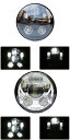 5.75インチ オートバイ プロジェクター LED ヘッドライト イカリング ホワイト DRL エンジェル アイ ヘッドランプ 適用: ダイナ 1ピース 40W ブラック・1ピース 40W クローム AL-KK-2544 2輪 AL Motorcycle parts