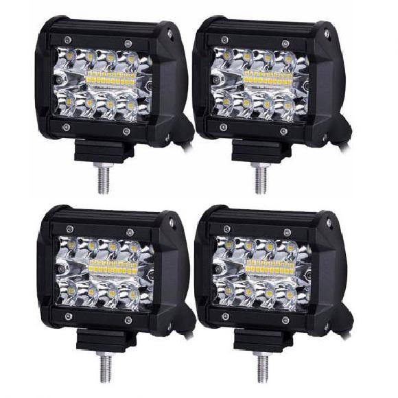 2ピース 4インチ LED ワーク ライト バー 60W スポット コンボ ビーム 12V 24V 適用: 4X4 トラック SUV ATV オフ ロード 4WD ATV UTV UAZ UTE モーターバイク ボート 4ピース AL-KK-2778 AL Car parts