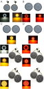 オートバイ バレット ウインカー インジケーター ライト ランプ ホワイト/アンバー LED ライト 適用: ハーレー 2ピース ホワイト イエロー〜2ピース レッド AL-KK-2826 2輪 AL Motorcycle parts