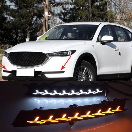 フロー ウインカー リレー 防水 DRL 12V LED デイタイムランニングライト フォグランプ 適用: マツダ CX-5 2017 2018 AL-KK-3925 AL Car parts