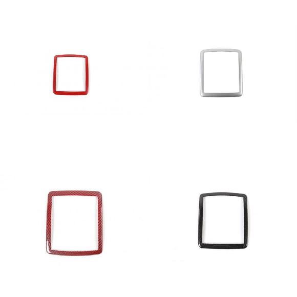 リード ライト 装飾 フレーム ステッカー 適用: ダッジ/DODGE チャレンジャー 2010-2020 インテリア アクセサリー ABS レッド/シルバー/カーボンファイバー レッド〜カーボン調 AL-KK-7379 AL Car decorative parts