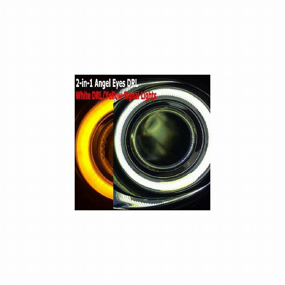 適用: アキュラ/ACURA TSX 2009 2010 3in1 DRL イエロー シグナル ライト H11 55W フォグライト プロジェクター レンズ キセノンバルブキット 2in1 エンジェル アイ 4300K・6000K AL-KK-7428 AL Light lamp for car(2)