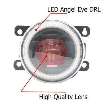 AL LED エンジェルアイ DRL 適用: ポルシェ/PORSCHE カイエン 92A 958 2010-2015 フォグライト カットラインレンズ ホワイト エンジェルアイ AL-KK-7996