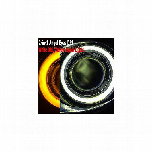 適用: トヨタ マーク X 2013 2014 COB エンジェルアイ DRL イエロー シグナル ライト H11 E13 フォグライト ハロゲンバルブキット 2in1カラー エンジェルアイ 4300K・6000K AL-LL-6061 AL Car parts