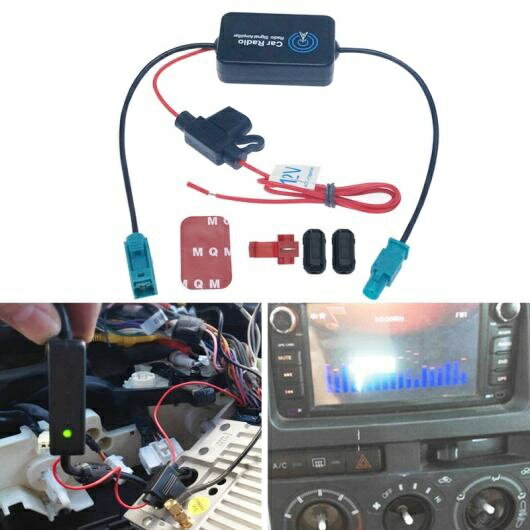 4セット 12V ラジオ エアリアル アンテナ シグナル ブースター 増幅器 適用: FAKRA II コネクタ AL-LL-8389 AL Car parts