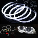 エンジェルアイ ライト 適用: BMW E36 E38 E39 E46 ホワイト LED CCFL HALO リング ヘッドライト オート DRL 4X 131mm ランプ キット AL-MM-2191 AL Car parts(2)