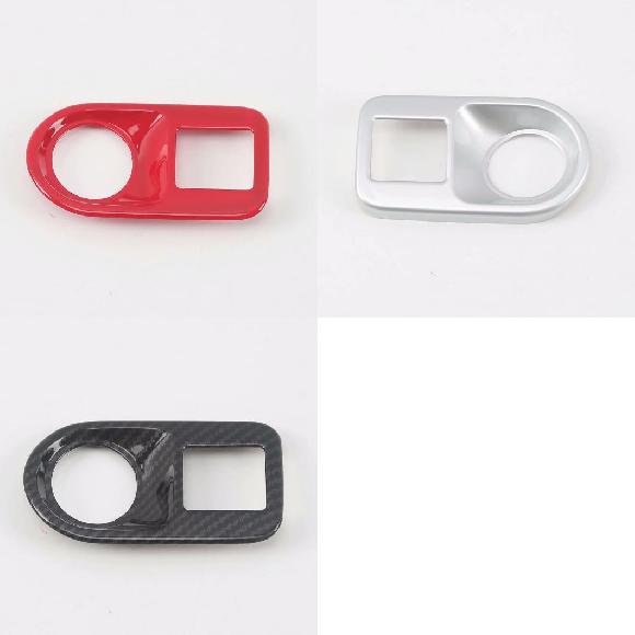 適用: ポルシェ/PORSCHE カイエン 2018 2019 2020 ABS カーボンファイバー ヘッドライト アジャスター スイッチ 装飾 カバー レッド〜カーボン調 AL-MM-2500 AL Interior parts for cars