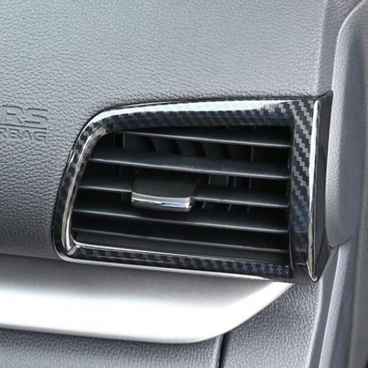 適用: 三菱 エクリプス クロス 2017 2018 2019 2020 カーボンファイバー サイド エアコン 吹き出し口 カバー トリム フレーム ステッカー AL-MM-2865 AL Interior parts for cars