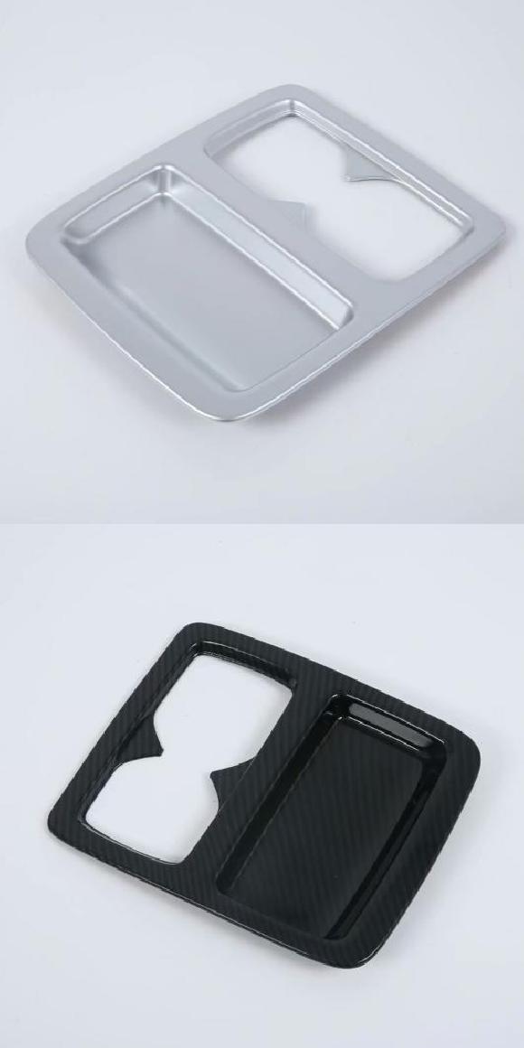 適用: ホンダ アコード 10世代 2018 2019 リア カップホルダー カバー トリム ウォーター ボトル オーガナイザ0 インテリア アクセサリー マットシルバー・カーボン調 AL-MM-3237 AL Interior parts for cars