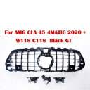 ミドル グリル 適用: メルセデス・ベンツ AMG CLA 45 4マチック W118 C118 2020 GT ABS プラスチック フロント バンパー グリル センター グリル ブラック GT AL-MM-3778 AL Exterior parts for cars